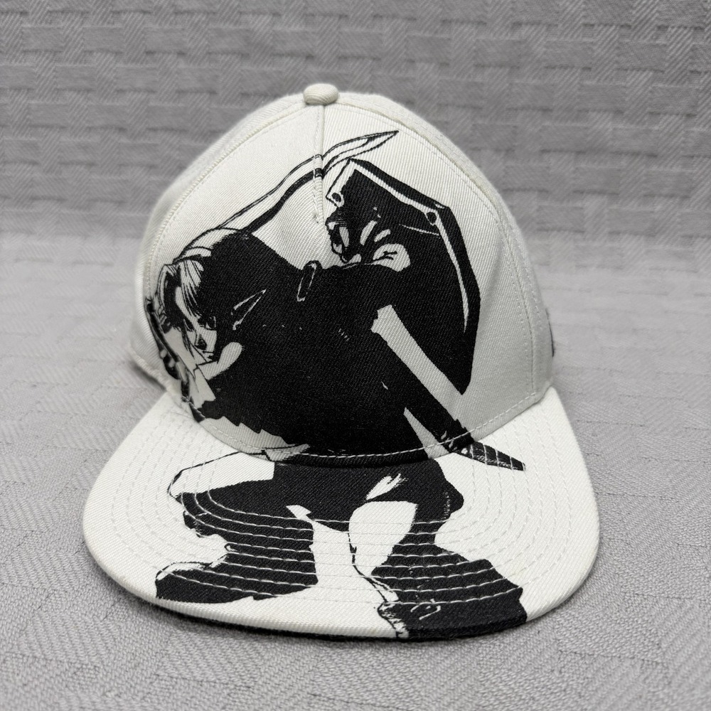 Zelda Hat‎ Cap Snap Back Mens One Size White Link Graphic Adjustable Nintendo